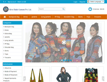 Tablet Screenshot of nepalgarments.com